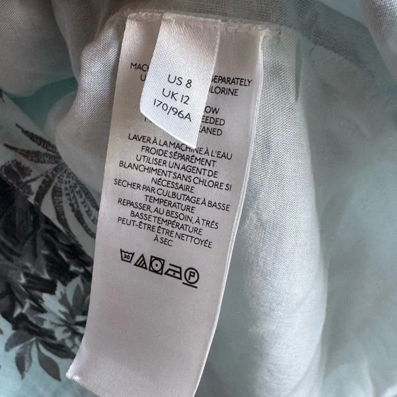 Anthropologie Lavinia Embroidered Shirtdress Mini Tunic Cotton Floral side 12 - Picture 4 of 6